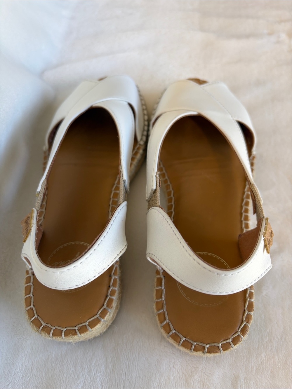 Toni Pons Women’s White Leather Slingback Espadrille Sandals - Picture 4 of 8